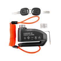 Trava Disco Alarme Cadeado Com Lembrete Moto 7.7mm Shiver