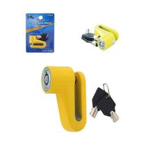 Trava Disco Freio Roda Moto Bicicleta Motocicleta Com Chave