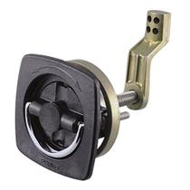 Trava embutida Perko 0932DP1BLK preta de plástico/cromo