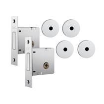 Trava Fechadura Auxiliar Stam 1004 Par Inox 4 Chaves Tetra