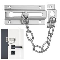 Trava Fecho Pega Ladrão com Corrente 18cm Aço Carbono Cromado BOM2713 Trava Fecho Pega Ladrão com Corrente 18cm Aço Carbono Cromado BOM2713