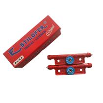 Trava Lateral Porta de Aço Estilofer Tetra Par Aluminio Vermelho