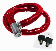 Trava Para Moto/Bike/Estepe Antifurto Reforçada Vermelho - New Day Trava Para Moto/Bike/Estepe Antifurto Reforçada Vermelho - New Day