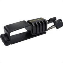 Trava Para Portao Dovale Com Cadeado Tetra Nº 3 Preta - 50 X30Mm Trava Para Portao Dovale Com Cadeado Tetra Nº 3 Preta - 50 X30Mm