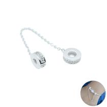 Trava Para Pulseira De Berloques Cravejada Em Prata 925 Trava Para Pulseira De Berloques Cravejada Em Prata 925