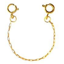 Trava Pega Ladrão Extensor De Ouro 18k De 6,5cm Com 2 Fechos