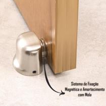 Trava Porta Fixador De Porta Aluminio C/ Imã Não Deixa Bater Ideal Resistente - Lojão Pa