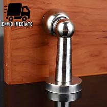 Trava Porta Magnético de Aço Inox Slim Cromado Prendedor com Imã e Fixador Parafusado Trava Porta Magnético de Aço Inox Slim Cromado Prendedor com Imã e Fixador Parafusado