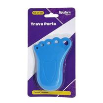 Trava Porta Western Pé Plástico Azul ou Vermelho Trava Porta Western Pé Plástico Azul ou Vermelho