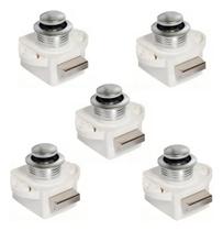Trava Push Lock Pequeno Motorhome/barco - Kit 5un Br Cromado Trava Push Lock Pequeno Motorhome/barco - Kit 5un Br Cromado