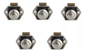 Trava Push Lock Pequeno P/ Motorhome/trailer/barco -kit 5 Un