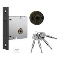 Trava stam 1004 colonial com 4 chaves tetra cromado - 392308