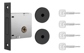 Trava Tetra 1004 Stam Fechadura Auxiliar Redonda Preto Trava Tetra 1004 Stam Fechadura Auxiliar Redonda Preto