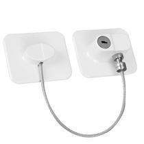 Trava Tranca para Geladeira Freezer Porta Janela Gaveta Não Precisa Furar Com Chave Branco