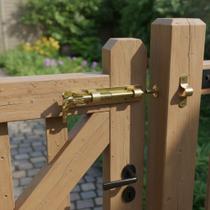 Trava Trinco De Mola Porta Ferro Galvanizada Soldável 15cm Dourado Trava Trinco De Mola Porta Ferro Galvanizada Soldável 15cm Dourado