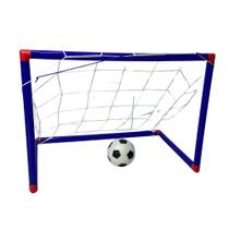 Trave de Futebol Brinquedo com Bola - Azul