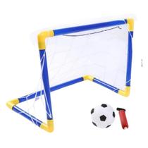 Trave de Futebol Brinquedo com Bola - Azul