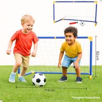 Trave De Gol Futebol Infantil Bola Bomba Rede Kit Completo