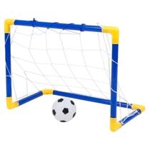 Trave De Gol Infantil DM Toys Com Bola Futebol 79x50cm Diversão Esportiva