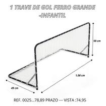 Trave De Gol Sag Toys 1,08cm Dobrável Branco Com Rede G