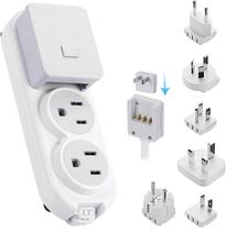 Travel Power Strip Ceptics Small Compact com protetor contra sobretensão Travel Power Strip Ceptics Small Compact com protetor contra sobretensão