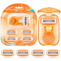 Travel Razor DreamGenius para mulheres com 1 alça e 5 cartuchos Travel Razor DreamGenius para mulheres com 1 alça e 5 cartuchos