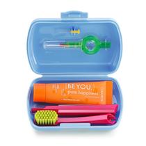 Travel set brazil curaprox escova de viagem, interdental, creme dental 10ml, caixa para viagem - cores sortidas Travel set brazil curaprox escova de viagem, interdental, creme dental 10ml, caixa para viagem - cores sortidas