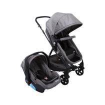 Travel System Cosco com 4 Rodas 3 Posições Reclináveis Suporta Crianças de Até 15Kg Poppy Duo Mescla