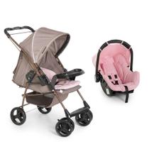 Travel System Galzerano Carrinho de Bebê Milano Reversível Ii com Bebê Conforto Grid