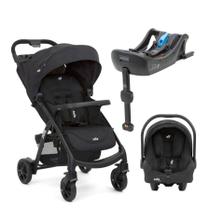 Travel System Joie Muze Com Bebê Conforto Juva E Base ClickFit Preto Coal