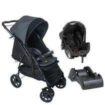 Travel System Maranello II Preto Cinza com Base - Galzerano