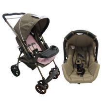 Travel System Milano Reversível II Cappucino Rosa Galzerano