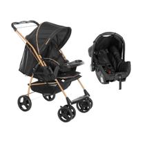 Travel system milano reversível iii preto golden - galzerano