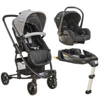 Travel System Prima Grafite com Casulo e Base Isofix - Kiddo