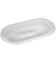 Travessa 24,7x13x2 Cm Oval De Cristal Ecológico Coração