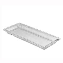 Travessa 30 x 13 cm de cristal transparente Pearl Wolff - 27891