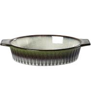 Travessa 34cm 1,95 Litros Oval Mista Em Cerâmica Verde Travessa 34cm 1,95 Litros Oval Mista Em Cerâmica Verde