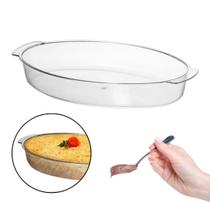 Travessa Acrílica Oval 32cm Transparente Para Sobremesas E Receitas Natal Réveillon Resistente Travessa Acrílica Oval 32cm Transparente Para Sobremesas E Receitas Natal Réveillon Resistente