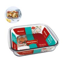 Travessa Assadeira Lasanheira 1,8L Quadrada Vidro Marinex