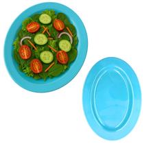 Travessa Bandeja Colorida Melamina Ecos Pequena 25CM Oval