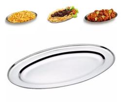 Travessa Bandeja Oval 20cm em Aço Inox (Ideal para Servir Porção)