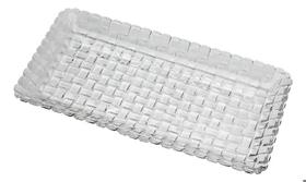Travessa bandeja prato de vidro retangular sofia 25x13cm 16248 r.00843
