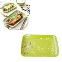 Travessa Bandeja Retangular Melamina Servir Buffet 22cm Verde Travessa Bandeja Retangular Melamina Servir Buffet 22cm Verde