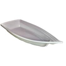 Travessa Barco Barca Grande Reutilizável Açai Sushi 42cm Branco Travessa Barco Barca Grande Reutilizável Açai Sushi 42cm Branco