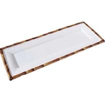 Travessa Branca Bambu 35 X 13,5 Cm Scalla Travessa Branca Bambu 35 X 13,5 Cm Scalla