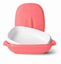 Travessa C/ Escorredor Actualité Coral 1.5L Tupperware