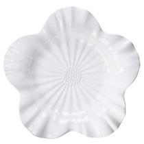 Travessa Campestre Flor Servir em Cerâmica Branca Média 32cm - PORTO BRASIL