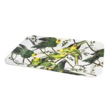 Travessa Cerâmica Branco com Pássaros Coloridos Decorativos Travessa Cerâmica Branco com Pássaros Coloridos Decorativos
