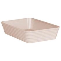 Travessa Com Friso Retangular LE CHEF 27,5x19x6Cm Creme