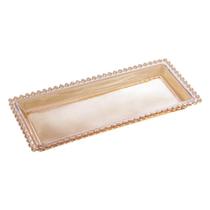 Travessa Cristal De Chumbo Pearl Âmbar 30X13X3Cm